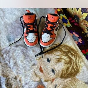 Nike Kids' Orange and White High-Top Sneakers